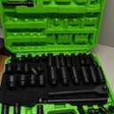 SUNHZMCKP 1/2" Drive Impact Socket Set, 66 Piece Standard SAE (3/8"-1-1/4") & Metric (8-24mm), 6 Point Shallow/Deep Socket Kit with Ratchet Handle, Drive Extension Bar, Impact Universal Joint, Cr-V (66-Pc 1/2SAE and Metric Drive Impact Socket Set, 66-piece)