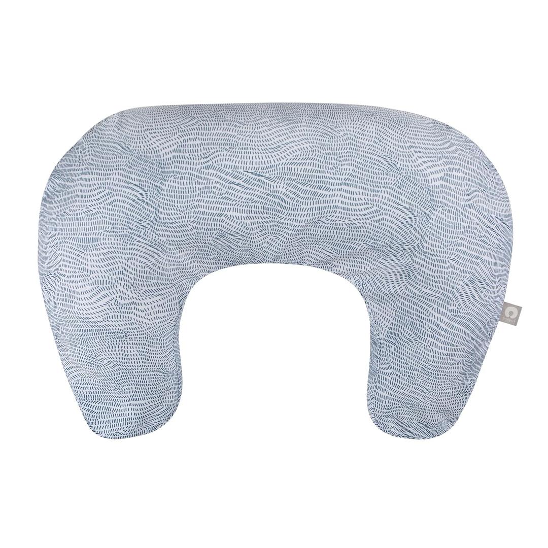 Boppy Nursing Pillow, Blue Speckled Current, Larger, More Supportive Pillow for Breastfeeding and Bottle Feeding; Firmer Fill, Higher Lift, Larger Area Than Original Nursing Pillow; JPMA Certified