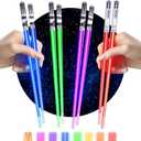 Lightsaber Chopsticks Light Up, Star War Chopsticks Light Up, Mini Lightsaber, Fun Chop, Cool Chopstick, Light Saber Chopstick, Led Chop sticks, 4 PAIRS, Blue Red Green Purple, Groove Tips 10 Pack