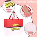 2 x SAVITA Birthday Party Gift Bag Set, Red and White Cartoon Animation Theme Goodie Bag Wrapping Paper Greeting Card Envelope for Kids Birthday Party Decoration Supplies