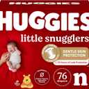 Baby Diapers Size Newborn (up to 10 lbs), 76ct, Huggies Little Snugglers