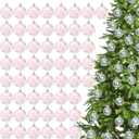 Wettarn 50 Pcs 2.36'' Clear Christmas Iridescent Ornaments Balls Transparent DIY Shatterproof Hanging Christmas Rainbow Ornaments Decorations Xmas Tree Wreath Holiday Party