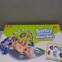 dearlomum Baby Play Mat Gym, Funny Play Piano Tummy Time Activity Mat with 5 Infant Sensory Toys, Music and Lights, Boy & Girl Gifts for Newborns 0 to 3 6 9 12 Months (Pink)