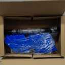 WALMANN Wall Mounted Storage Bins for Small Parts, 10 Bins with 3 Metal Rails, Plastic Wall Bins for Screws, Bolts, Nuts, Craft Room, Workshop, and Garage Storage Bins(Blue)