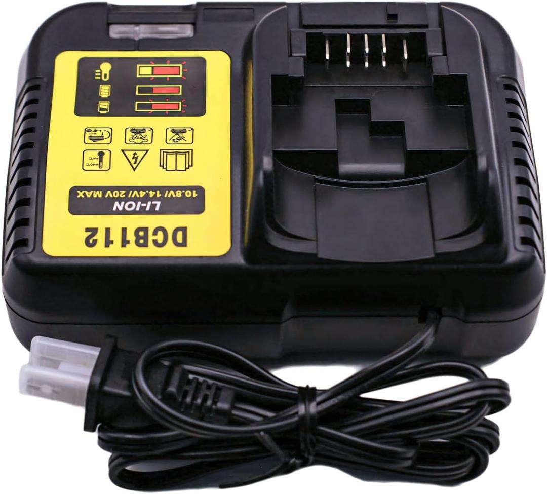 Replacement Charger Compatible with Dewalt 12-20V Li-ion Battery DCB112 DCB115 DCB118 DCB102BP DCB107