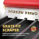 Grill Rescue BBQ Replaceable Scraper Cleaning Head, Bristle Free - Durable and Unique Tools for Cast Iron or Stainless-Steel Grates, Barbecue Cleaner (Replaceable Grill Grate Scraper Head)