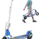 isinwheel Electric Scooter for Kids Ages 6-14, 200W/150W Foldable Kids Electric Scooter with 3 Speeds (5/8/12 Mph), LED Display, Colorful Lights, Gift for Kid