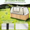 2 Pcs Garden Plant Cover, Pop Up Raised Garden Bed Cover 44"x21"x18" Garden Protection from Animals – Greenhouse Cover with Stakes, Protects Vegetables & Seedlings in Raised Beds
