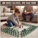 LovesTown 200PCS Army Men Toy Soldiers, Classic Military Toys for Kids 3+, School Projects, Dioramas & History Lessons, Stocking Stuffers, Holiday & Birthday Gifts for Boys
