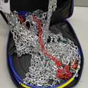 Snow-Chains Auto Fixing 1 Min Quick Installation Tire-Chains, Heavy-Duty Emergency Tire Traction Chain for Pickup Trucks and Off-road SUV Car Tires 285 295 305 315 325 - Set of 2 (HYR-D)