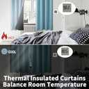 BGment Thermal Insulated 100% Blackout Curtains for Bedroom with Black Liner, Double Layer Full Room Darkening Noise Reducing Grommet Curtain (42 x 63 Inch, Greyish Blue, 2 Panels)