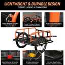 SEKAM Bike Cargo Trailer, 198 lbs Load Capacity, Foldable Bicycle Trailer with Reflectors & Universal Hitch, Heavy-Duty Utility Bike Cart for Camping & Shopping (Orange)