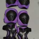 6PCS Kids Protective Gear Set, Knee Pads for Kids 3-10 Years Old, Toddler Elbow Pads, Wrist Guards, Skating Cycling Bike Rollerblading Scooter, Upgraded & Durable Material, Boys, Girls, Youth, Purple