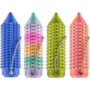 2 x 4Pcs Little Ouchies Pain Fidget, Pain Stim Fidget, Pocket Mini Fidget Toy for Adults,3D Printed Venting Key Pendant, Anxiety Relief Items Pain Stim Bumpy Fidget Novelty Gift Bags for Kids