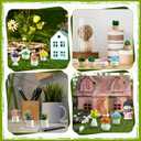 Threehoney 30 Pcs Miniature Dollhouse Plants Accessories Mini Artificial Potted Flower Tiny Resin Greenery Cactus Figurines for Doll House Gift DIY Garden Bonsai Micro Landscape Decoration(Succulents)