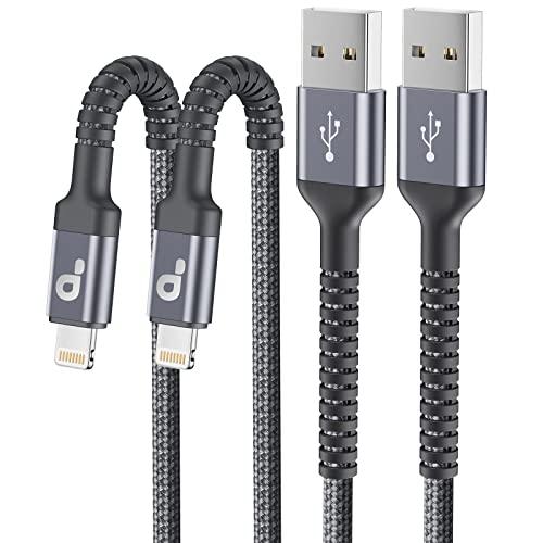 Lightning Cable 3ft 3Pack, [Apple MFi Certified] iPhone Charger Cable Nylon Braided Charging Cord Compatible with iPhone 14/13 / 12/11 / Pro Max/X/Xs Max/Xr /8 Plus/ 7 Plus/ 6S Plus / 6 Plus/iPad