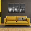 Louisville Wall Art Kentucky Skyline Wall Decor(54x30 inches), 54L" x 30W"