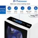 AIRMSEN Portable Countertop Dishwashers, 5 Washing Programs Mini Dishwashers with 1.2 Gal Built-in Water Tank and Double-layered Glass Door, No Hookup Needed for Home, Apartments & RVs