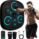 BOLUPO Smart Music Boxing Machine for Adults and Kids, Wall-Mounted Interactive Trainer with LED Display, 9 Modes & 9 Speeds, Perfect for Home Stress Relief,Fitness Gifts for Teen Boys (black)