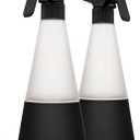 Cleancult Glass Spray Bottles (16oz, 2 Pack) - Refillable All Purpose Cleaning Spray Bottle - BPA-Free Plastic Nozzle & Non Slip Silicone Sleeve - Shatter Resistant, Dishwasher Safe - Matte Black