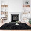 Noahas Large Fluffy Black 5x7 Area Rugs for Living Room Bedroom,Thick Shag Throw Rug,Big Soft Shaggy Bedside Non-Slip Plush Dorm Nursery Kids Carpet