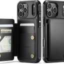 Vinich for iPhone 17 Pro Wallet Case with Card Holder, RFID Blocking Credit Slots Kickstand Shockproof Phone Cover Fit for iPhone 17 Pro 6.3" Black