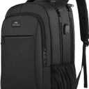 MATEIN Business Laptop Backpack, 15.6 Inch Travel Laptop Bag Rucksack with USB Charging Port, Water-Resistant Bag Daypack for Work College Computer Men Women Backpack, Black