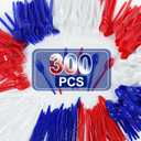 300 Pcs 4th of July Decorations Red White and Blue Party Supplies, Patriotic Plastic Silverware Set 250th Anniversary Disposable Utensil Cutlery 100 Spoons 100 Forks 100 Knives Memorial Day