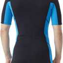 Hevto Wetsuits Men 2mm Neoprene Front Zip Shorty Wet Suit in Cold Water for Swimming Surfing Diving Snorkeling Paddle Boarding (M3-Blue, XL)