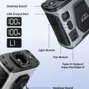 Portable Waist Fan, 40H Cooling Personal Wearable Fan, 5 Speeds 16000RPM Strong Belt F an,10000mAh Portable Fan Rechargeable Hands-free Neck Fan With Flashlight for Work, Outdoor, Travel, Gift for Men (Gray)