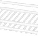 Creative Home Metal Wire Soap Dish Tray Rust-Resistant Iron Bathroom Holder with White Powder Coating Bar Soap Rack for Shower Sink Kitchen Vanity, 3.1 x 4.4 x 1 H Inch
