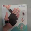 DrFinger Finger Ulnar Deviation Splint Brace, Finger Joint Deviation Orthopedic Corrector With Metal Bracket-Black-(Left-M)