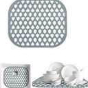 Sink Protectors for Kitchen Sink 13x11, Large Silicone Sink Mats Grid for Bottom of Farmhouse Stainless Steel Sink (2 Packs)