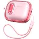RFUNGUANGO AirPods Pro 2 Case for Women with Security Lock, Soft TPU with Cleaning Kit & Lanyard, Compatible with AirPods Pro 2nd/1st Generation Protective Case, Pink