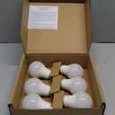 Amazon Basics A19 LED Light Bulbs, 60 Watt Equivalent, Energy Efficient 9W, E26 Standard Base, Daylight White 5000K, Dimmable, 10,000 Hour Lifetime , 6-Pack