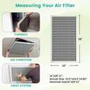 14x25x1 HVAC Furnace Air Filter, Lasts a Lifetime, Washable Reusable, Electrostatic Air Filter The Last Time You Buy, Breathe Safely at Home or Office, Merv 8
