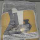 Booster Seat for Kitchen Chair, Toddler Booster Seat for Dining Table with Backrest & Safety Buckles, Non-Slip Portable Dining Seat, High Chair Alternative for Home & Travel (White Gray)