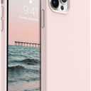 AOTESIER Shockproof for iPhone 12 Pro Max Case, Liquid Silicone Phone Case with [Soft Anti-Scratch Microfiber Lining] Drop Protection 6.7 inch, Chalk Pink