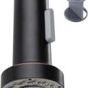 Angle Simple Kitchen Faucet Head, G 1/2 or 13/16 Inch Male Thread, Tested to NSF/ANSI/CAN 61 & 372, Sink Faucet Sprayer Replacement, Stream and Spray Mode, Oil Rubbed Bronze