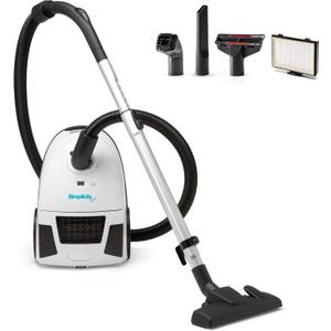 Simplicity Vacuums Jill Canister Vacuum Cleaner, Hardwood Floor Vac with Dual-Certified HEPA Filter Media and Bag, Small and Compact, Great for Stairs, Jill.12