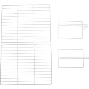 Mikinona 2pcs Refrigerator Organizers Wire Mesh Bins Dividers Freezer Partition Board Storage Bins for Pantry Side Refrigerator Separator