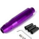 Automatic Shift Knob with Push Button, 5.7" Weighted Shifter Lever Handle Car Gear Head with Adapters, Aluminum Alloy Gear Shifting Lever for Most Auto Transmission Vehicle (Purple)
