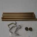 Curtain Rods for Windows 85 In Adjustable Length 1 Inch Diameter Window Curtain Rod with Aluminium Finials, Gold 