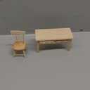 Miniature Wooden Dollhouse Furniture Set Complete Table Chair Living Room Scene for Kids Play Toy Photographic Props Ideal for Creative Play Decorative Display Styling Photos 1/12 Scale