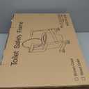 Toilet Safety Rails (350LBS), Adjustable Height Toilet Safety Frame for Elderly and Disabled, Stand Alone Toilet Safety Rails for Seniors, Handicap Toilet Rails Fits Most Toilets, Wood Color