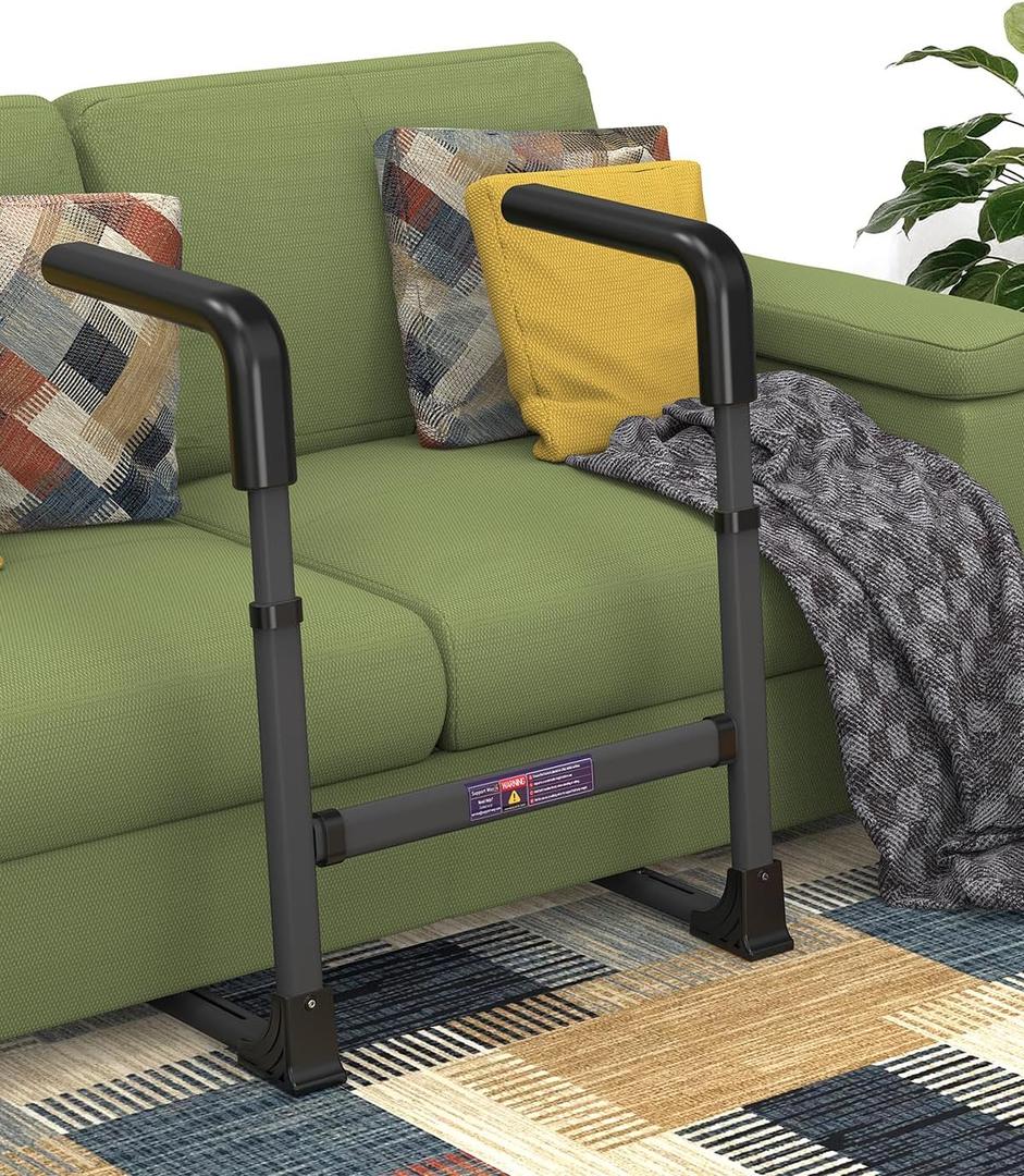 Couch Stand Assist for Elderly, Adjustable Chair Assist for Elderly Sit to Stand, Heavy-Duty Senior Lifting Devices & Standing Aids for Seniors, 400lbs Capacity, Black Carbon Steel