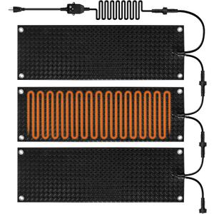 3PCS Heated Snow Melting Mats 10 x 30,Upgraded Anti-Slip Electric Snow Walkway Outdoor Mats,Winter Ice Heat Rubber Mat for Stairs Steps Floor