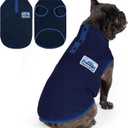 cyeollo Dog Sweaters for Small Dogs, Turtleneck Fleece Dog Sweater Stretchy Pullover Dogs Jacket Doggie Vest Lightweight Soft Warm Winter Pet Clothes, Navy Blue M