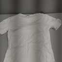 MANGOPOP Women's Round Neck Short Sleeve Bodysuit T Shirts Basic Body Suit Tops White XL