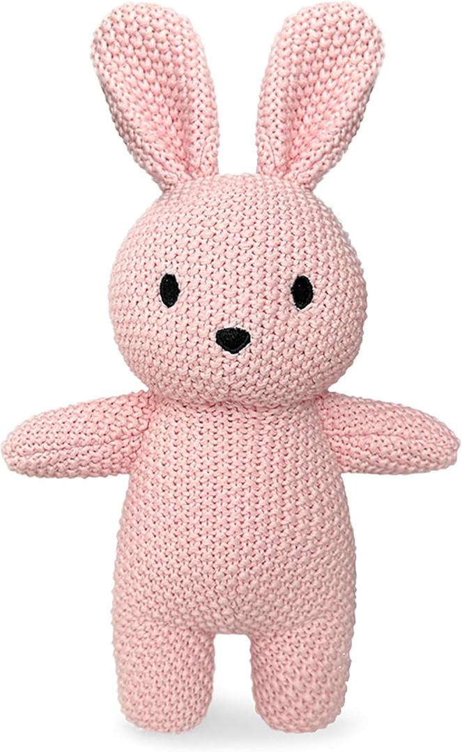 Cute Knitted bunny stuffed animals, baby Crochet Stuffed Animal and soft toys. 12 inch rabbit plush toy, Cute small animal dolls, soft toys for babies, boys and girls birthday Christmas Easter